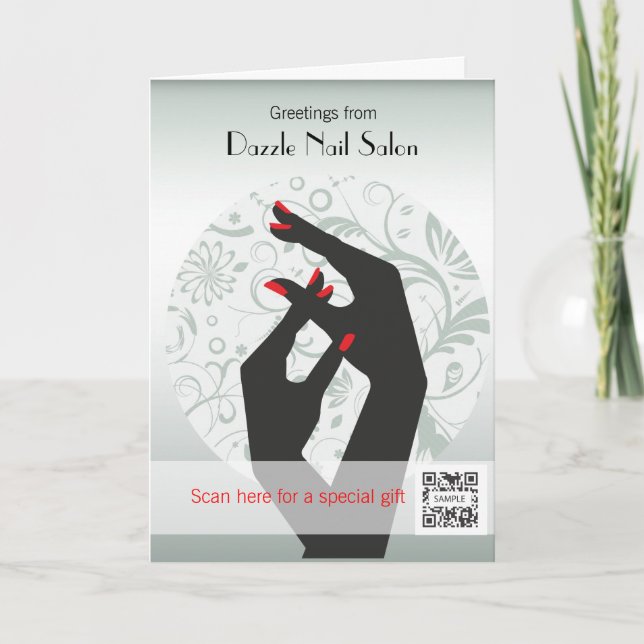 Greeting Card Template Nail Salon (Front)