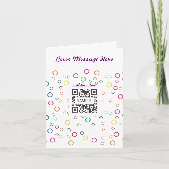 Greeting Card Template Party Bubbles (Front)