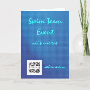 Greeting Card Template Swim Team Event
