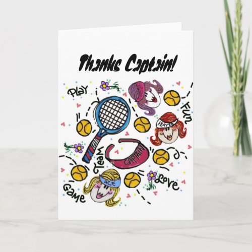 Greeting Card _Tennis Girls w envelope