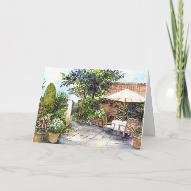 Greeting Card - Terrace of The Manor House (Front)