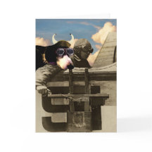 Greeting Card the flying dog