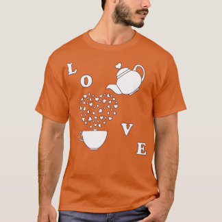 Greeting card Valentinex27s Day Teapot cup hearts T-Shirt