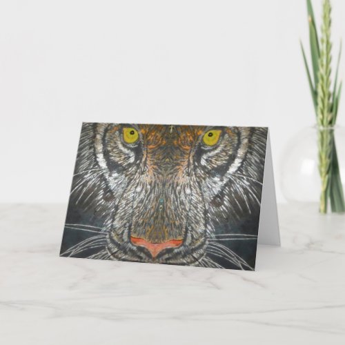 Greeting Card _ Wild Cat Portrait