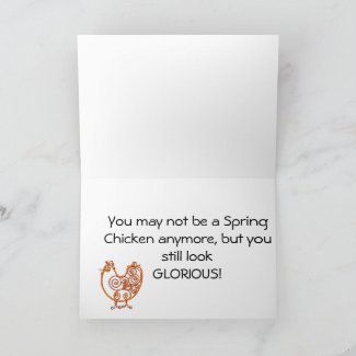 Greeting Card - Wire Chicken