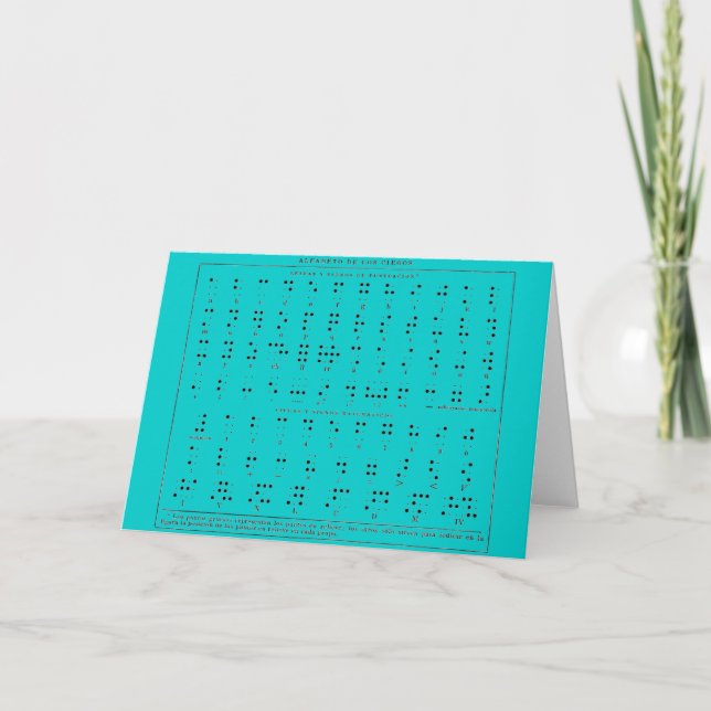 Greeting Card with Braille Alphabet Design (Front)