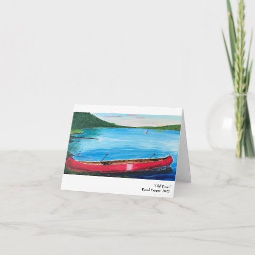 Greeting Card with Canoe