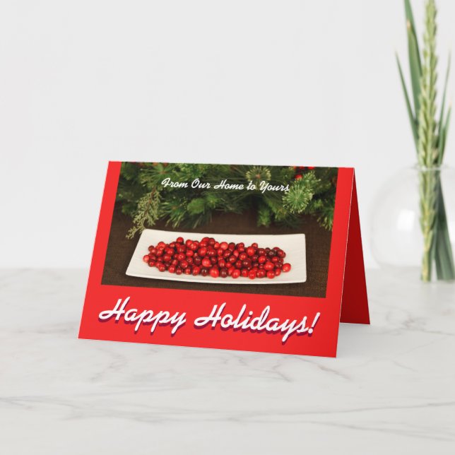 Greeting Card With Christmas Berries (Front)