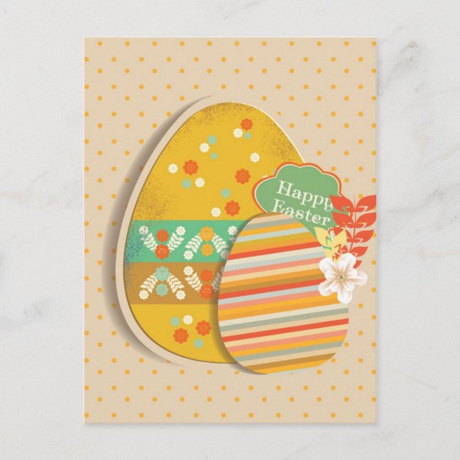 Greeting card with Easter egg symbol (Front)
