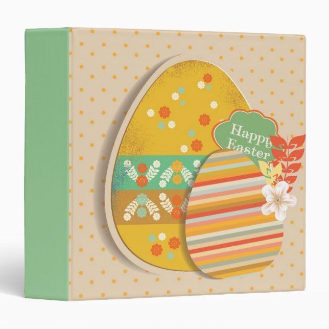 Greeting card with Easter egg symbol Binder (Front/Spine)