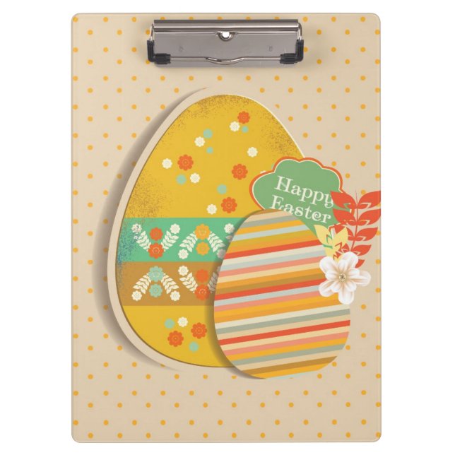 Greeting card with Easter egg symbol Clipboard (Front)