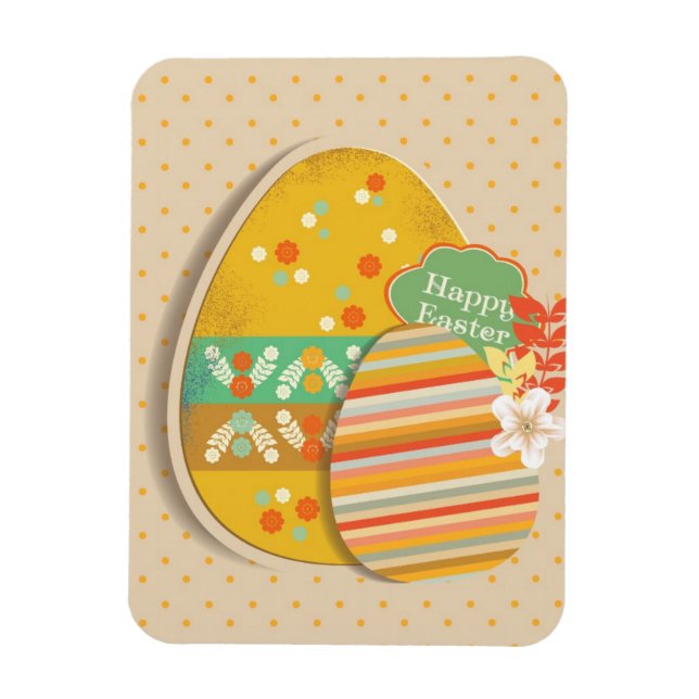 Greeting card with Easter egg symbol Magnet (Vertical)