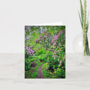 Greeting card with forest scene