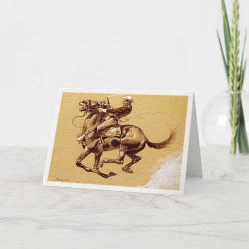 Greeting Card With Frederic Remington Painting