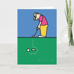 Greeting card with golf theme