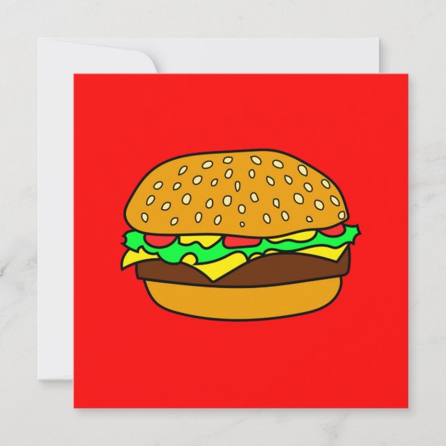 Greeting card with hamburger (Front)
