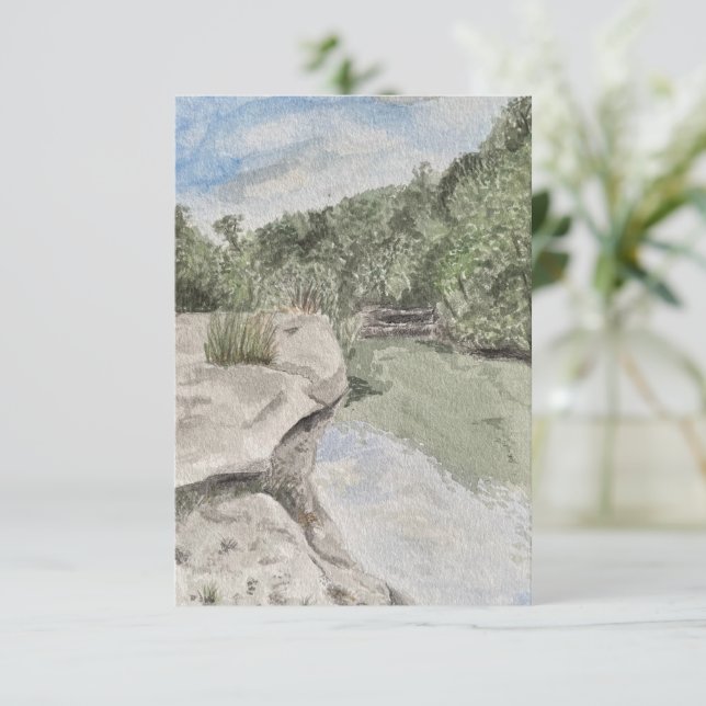 Greeting card with nature scene (Standing Front)