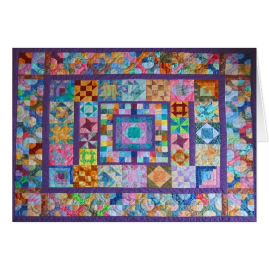 Greeting Card with Photo of Handmade Quilt | Zazzle