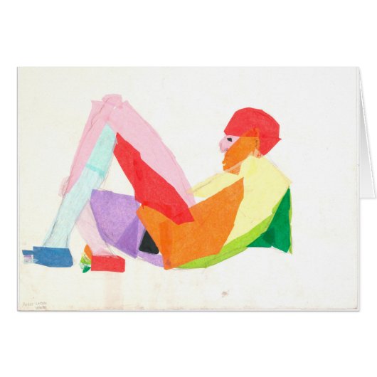 Greeting Card with "Pinata Man" by Amber Larsen (Front Horizontal)