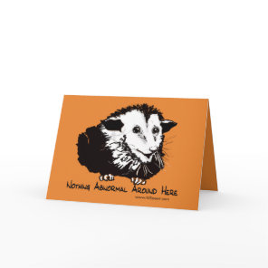 Greeting card with reassuring possum