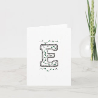 Greeting Card with the Letter E
