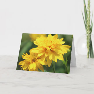 Greeting card with yellow floral cover