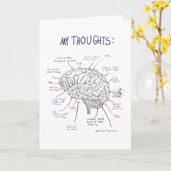 Greeting Card: You've Been In My Thoughts. Card by Vernons_Store at Zazzle