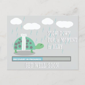 Greeting cards Get well Soon Turtle Cartoon