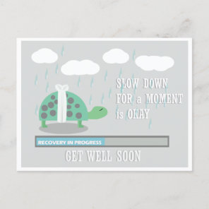 Greeting cards Get well Soon Turtle Cartoon
