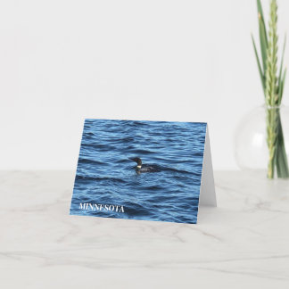 GREETING CARDS, LOON, LAKE, MINNESOTA, BLANK NOTE THANK YOU CARD