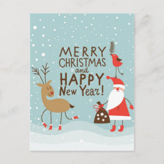 Greeting Christmas and New Year card