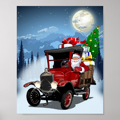 Greeting Christmas Card Poster
