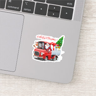 Greeting Christmas Card Sticker