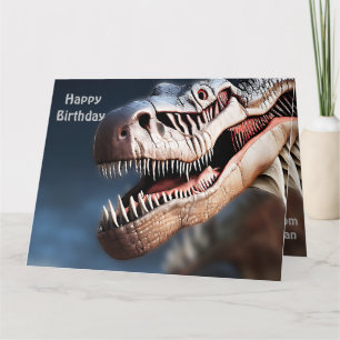 Greeting Fellow T-rexs, Big Birthday Card