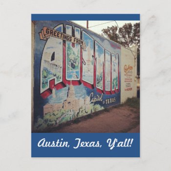 Greeting From Austin Texas Postcard by TigerLilyStudios at Zazzle