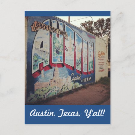Greeting From Austin Texas Postcard