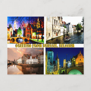 GREETING FROM BRUSSEL BELGIUM BYMojisola A Gbadamo Postcard