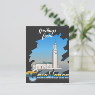 Greeting from Casablanca Sign Postcard