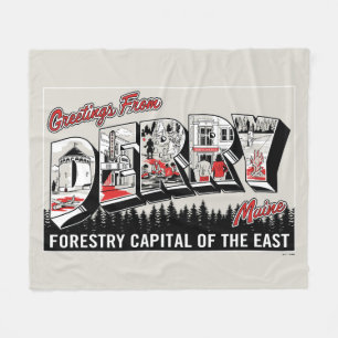 Greeting From Derry Maine Fleece Blanket