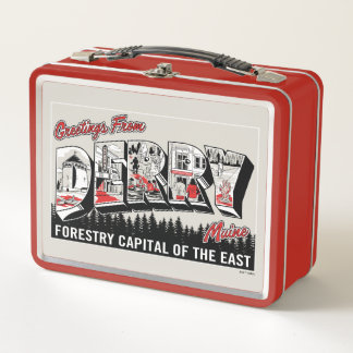 Greeting From Derry Maine Metal Lunch Box