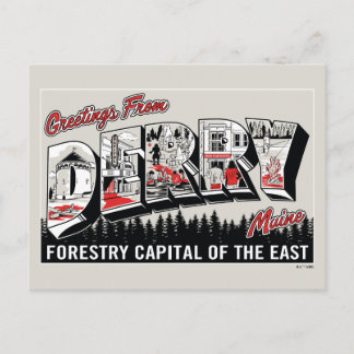 Greeting From Derry Maine Postcard