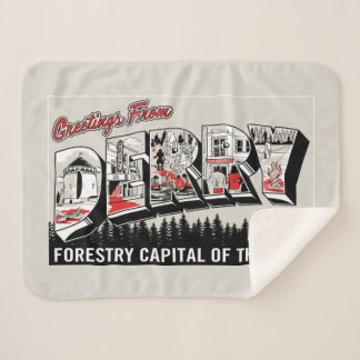 Greeting From Derry Maine Sherpa Blanket