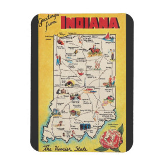 Greeting from Indiana vintage magnet