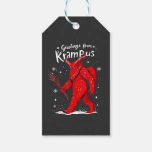 Greeting from Krampus Xmas Christmas  Gift Tags