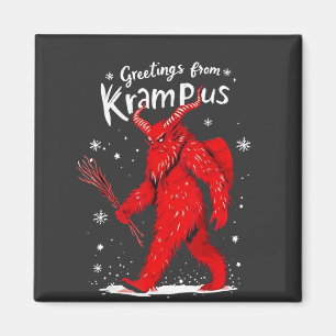 Greeting from Krampus Xmas Christmas Magnet