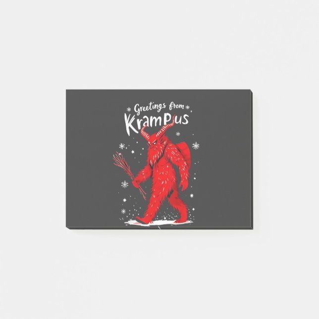Greeting from Krampus Xmas Christmas  Post-it Notes (Front)