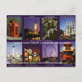 GREETING FROM LONDON, ENGLAND POSTCARD BY MOJISOLA
