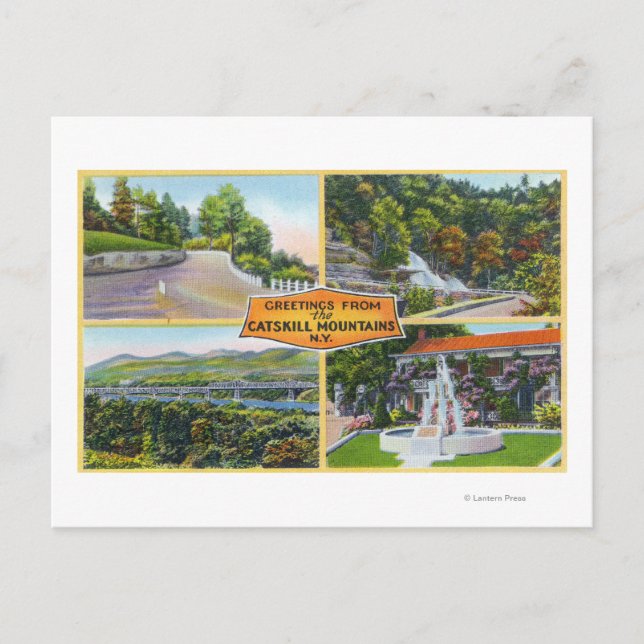 Greeting From with Scenic Views Postcard (Front)