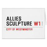 allies sculpture  Greeting/note cards
