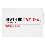 Heath Rd  Greeting/note cards